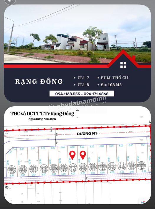  Bán BĐS Thị Trấn Rạng Đông giá 9x0915.747170